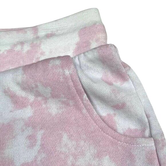 Harry Potter Hot Topic Gryffindor S Pink Blue Tie Dye Fleece Lounge Shorts NWOT - Picture 4 of 7